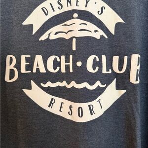 Disney Beach Club Resort Long Sleeve  T-Shirt with Hood | Unisex sz L
